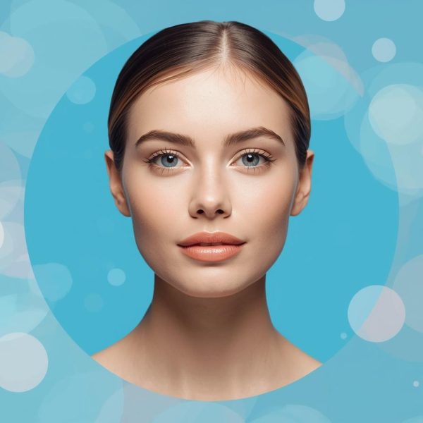 Real image for beauty girl soft with background color 6ec1e4 in lazar hair removal clinic but image in circle and make background more color circles with colors like this creative and simple 1 600x600